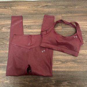 TLF Maroon Metallic set in a size small